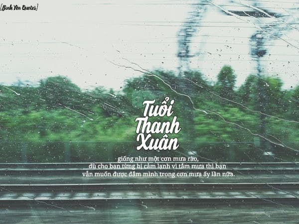 Tuổi thanh xuân giống như cơn mưa rào